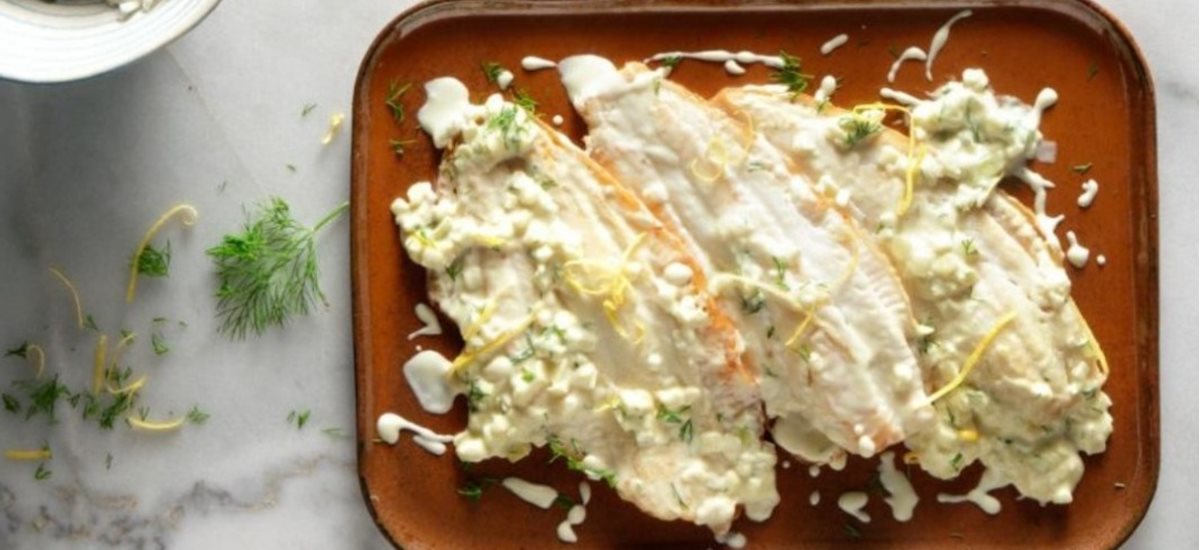 Sole with cream sauce and herbs