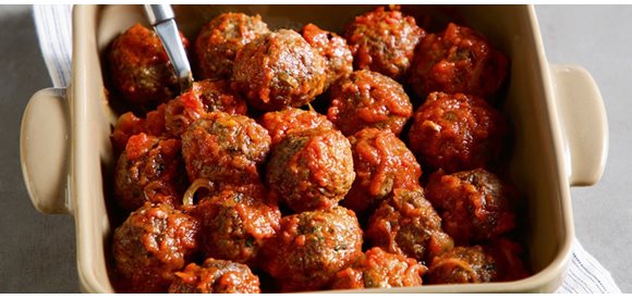 Meatballs with red sauce