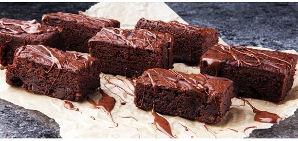 Brownies with olive oil and cocoa