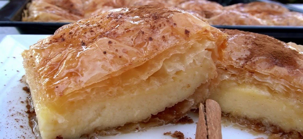  Custard filled pastry (Galaktoboureko)