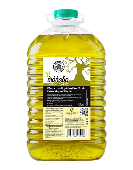 EXTRA VIRGIN OLIVE OIL "LIOLADO SAVOUIDAKIS 5L PET"