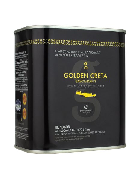 EXTRA VIRGIN OLIVE OIL PDO MESSARA "GOLDEN CRETA 500ML TIN"